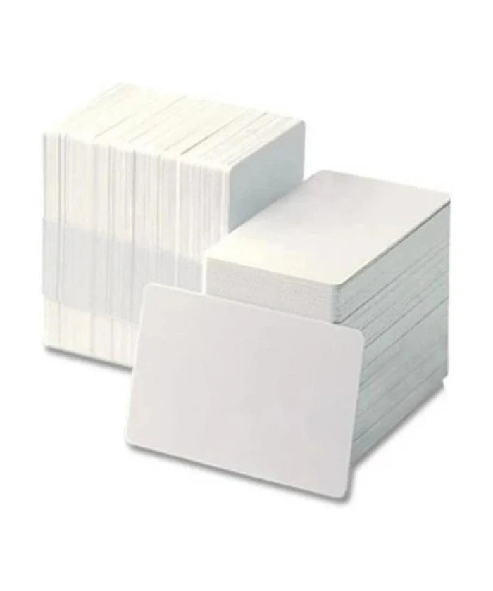 Zebra White PVC 30mil Cards - 500 per Box | Durable Card Printing Sup