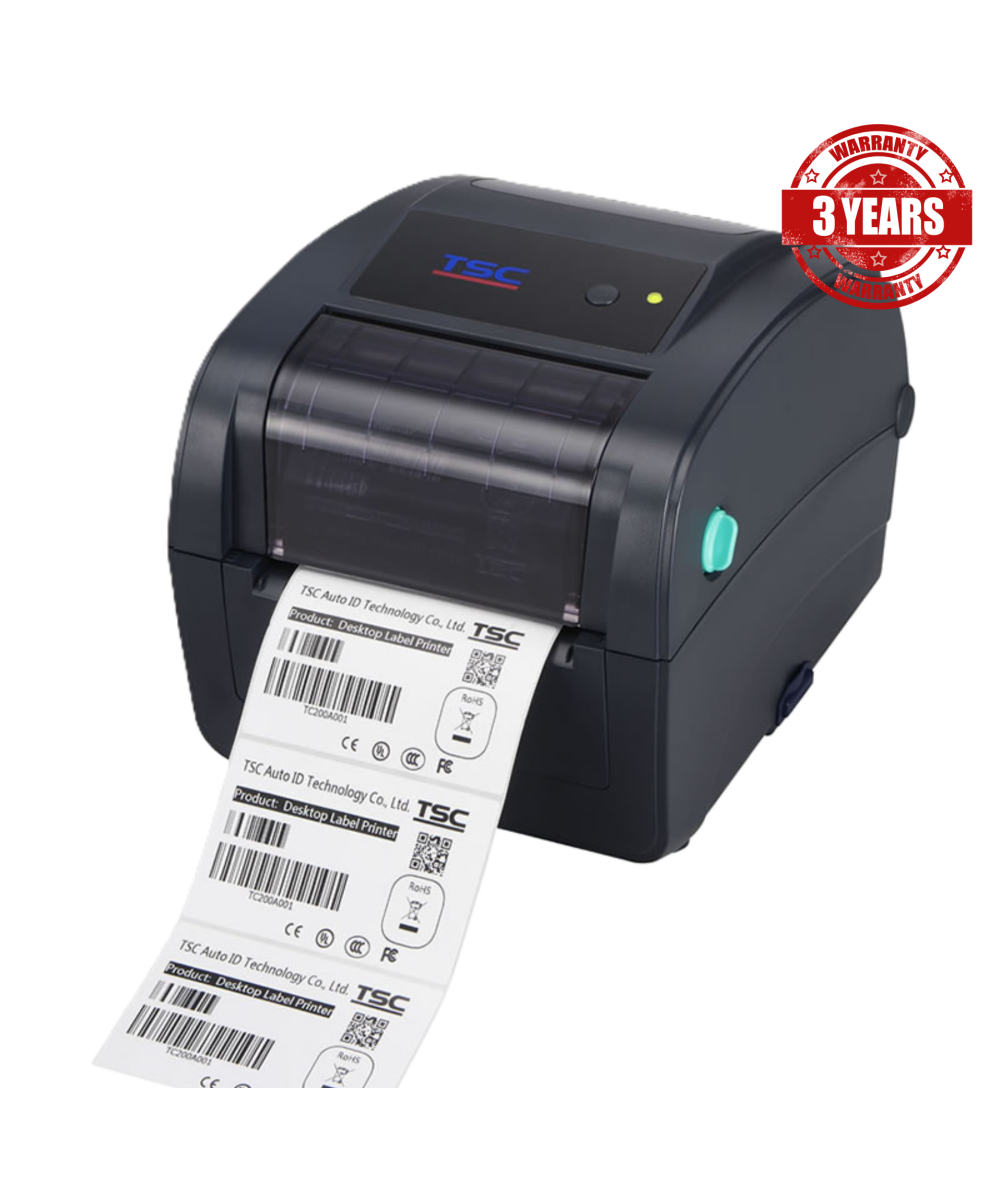 TSC TC200 203 DPI Desktop Label Printer - Thermal Transfer & Direct T
