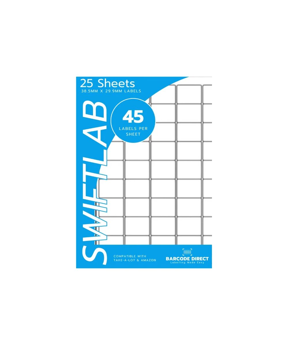 A4 Laser Sheet 45 Up Acrylic Labels 38.5x29.9mm - 25 Sheets Pack
