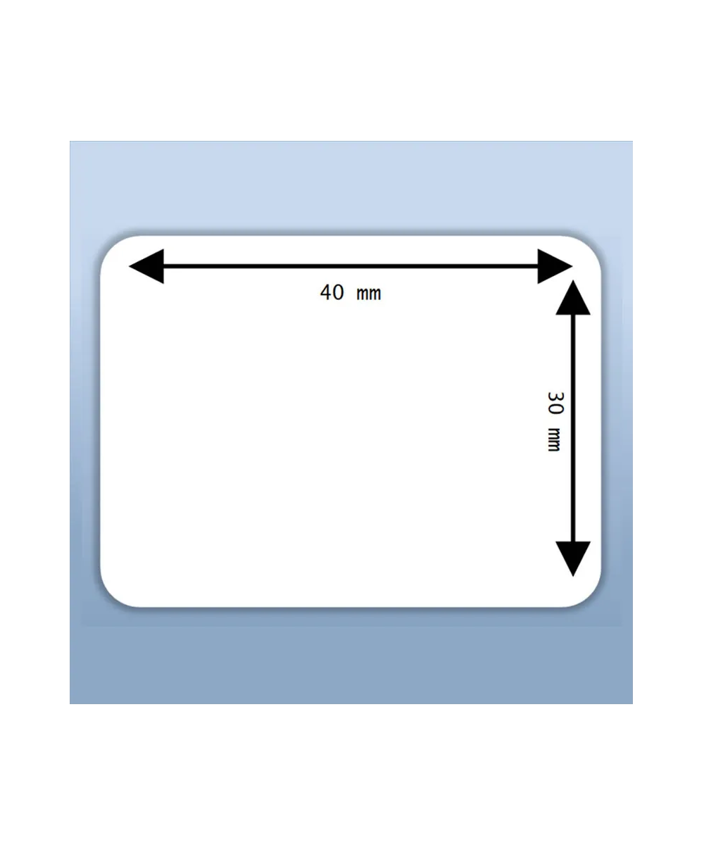 Thermal Eco HM Labels 40mm x 30mm | 1000 per Roll | Hotmelt Adhesive