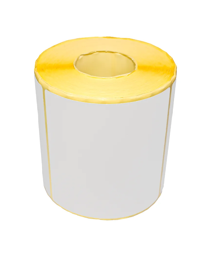 Blank White Thermal Eco Labels, 100mm x 100mm, Hotmelt Adhesive, 500 Labels per Roll