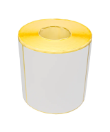 Blank White Thermal Eco Labels, 100mm x 100mm, Hotmelt Adhesive, 500 Labels per Roll