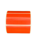 Blank Red Thermal Economy Labels - 100mm x 50mm, 1-Up, Core 40mm, 1000 per Roll (Hotmelt Adhesive)