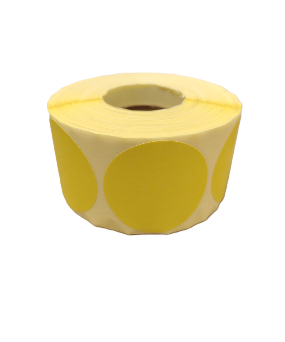 50mm x 50mm Circular Thermal Eco Hotmelt Coated Yellow