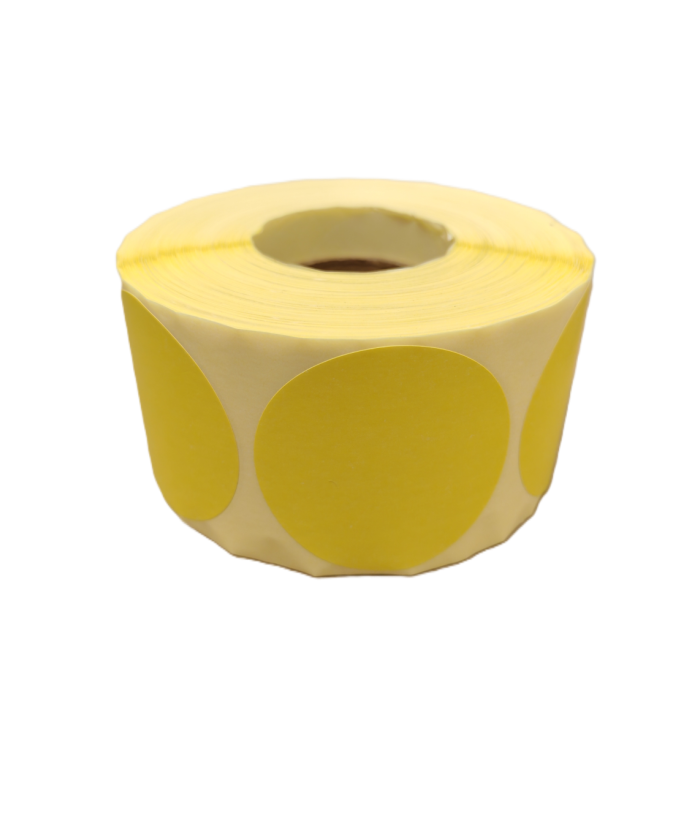 50mm x 50mm Circular Thermal Eco Hotmelt Coated Yellow