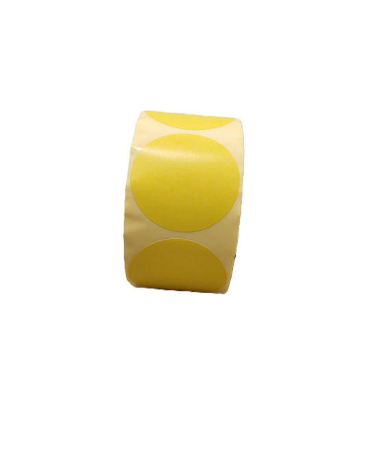 50mm x 50mm Circular Thermal Eco Hotmelt Coated Yellow