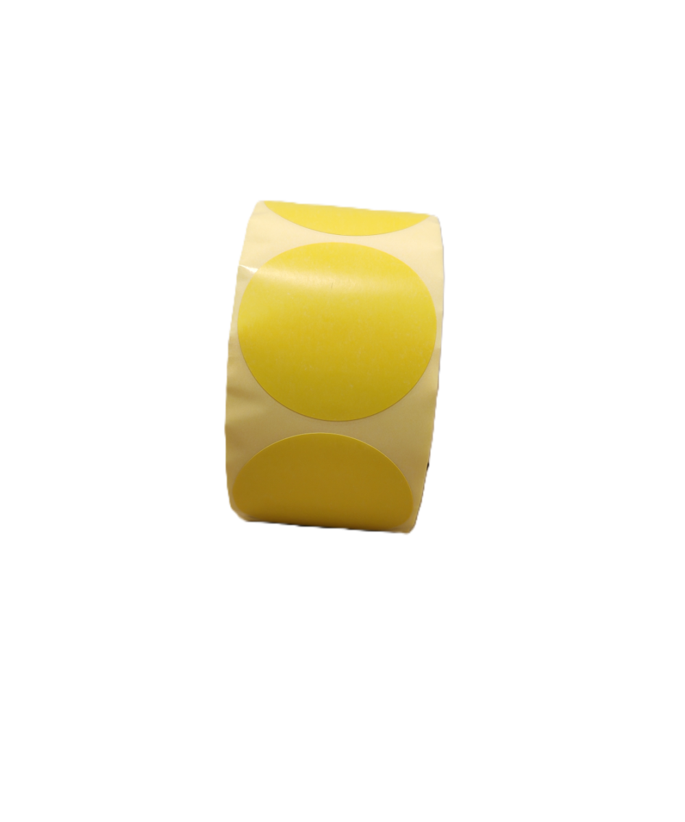 50mm x 50mm Circular Thermal Eco Hotmelt Coated Yellow