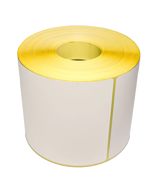 Blank White Semi-Gloss Labels, 100mm x 150mm, Hotmelt Adhesive, 500 Labels per Roll