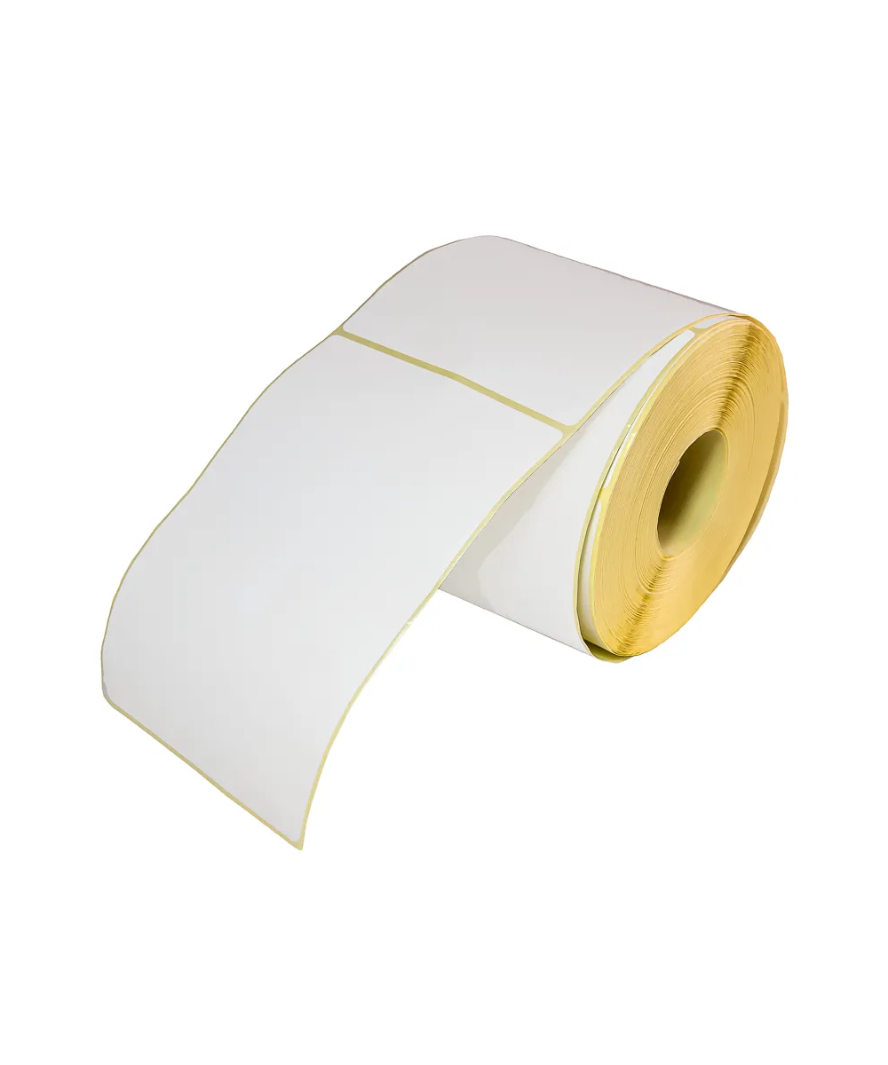 Blank White Semi-Gloss Labels, 100mm x 150mm, Hotmelt Adhesive, 500 Labels per Roll