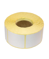 Blank White Semi-Gloss Labels, 40mm x 46mm, Hotmelt Adhesive, 1000 Labels per Roll