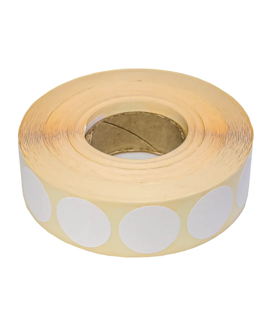 Semi Gloss HM, 25mm x 25mm Round, c40, 1up, 2000 per roll-Blank