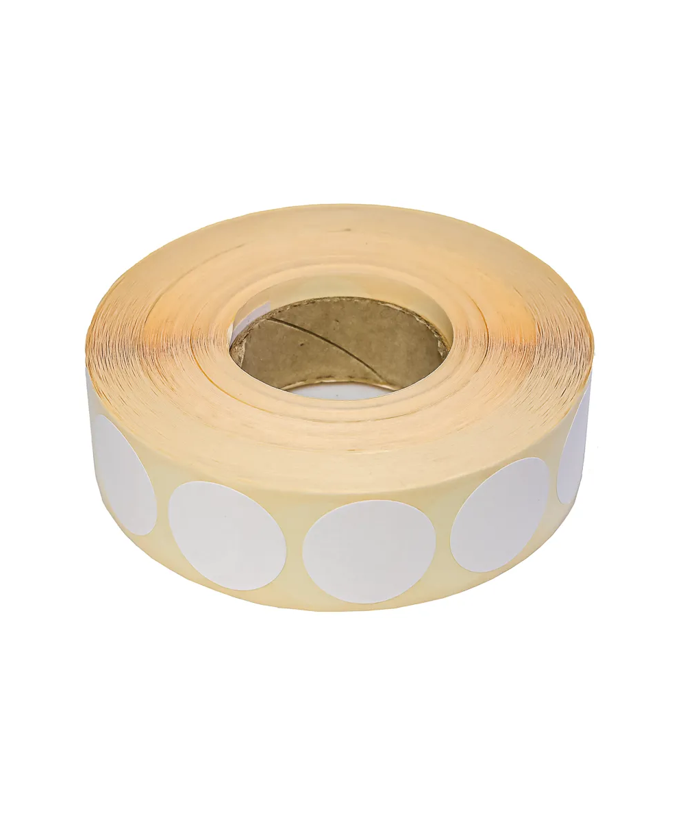 Semi Gloss HM, 25mm x 25mm Round, c40, 1up, 2000 per roll-Blank