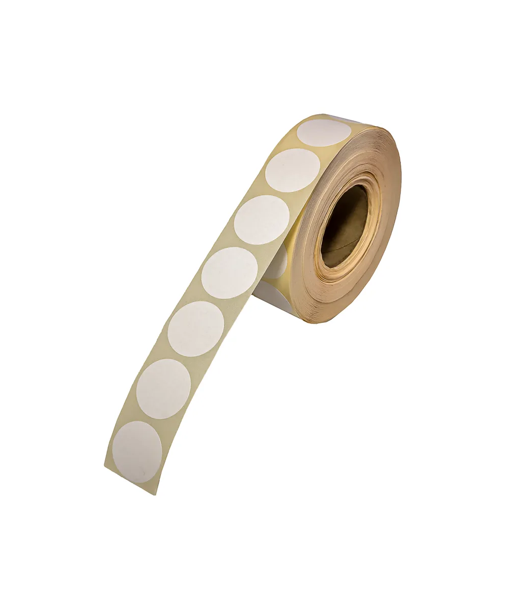 Semi Gloss HM, 25mm x 25mm Round, c40, 1up, 2000 per roll-Blank