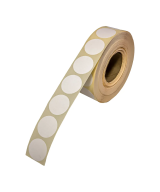 Semi Gloss HM, 25mm x 25mm Round, c40, 1up, 2000 per roll-Blank