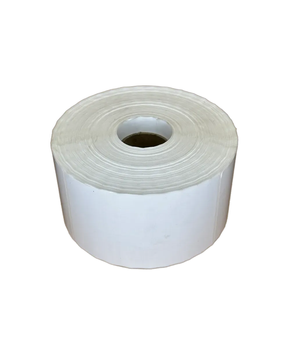 Blank White Polypropylene Labels, 75mm x 125mm, Hotmelt Adhesive, 1000 Labels per Roll