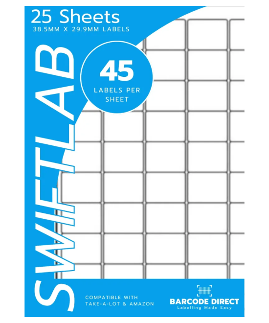 Premium A4 Self-Adhesive Product Labels – 45 Up, 25 Sheets Pack