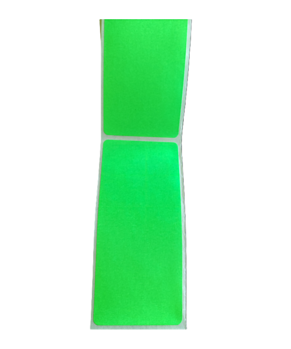 Dayglo HM, 45mm x 100mm, 1up, C40, 1000 labels per roll Green