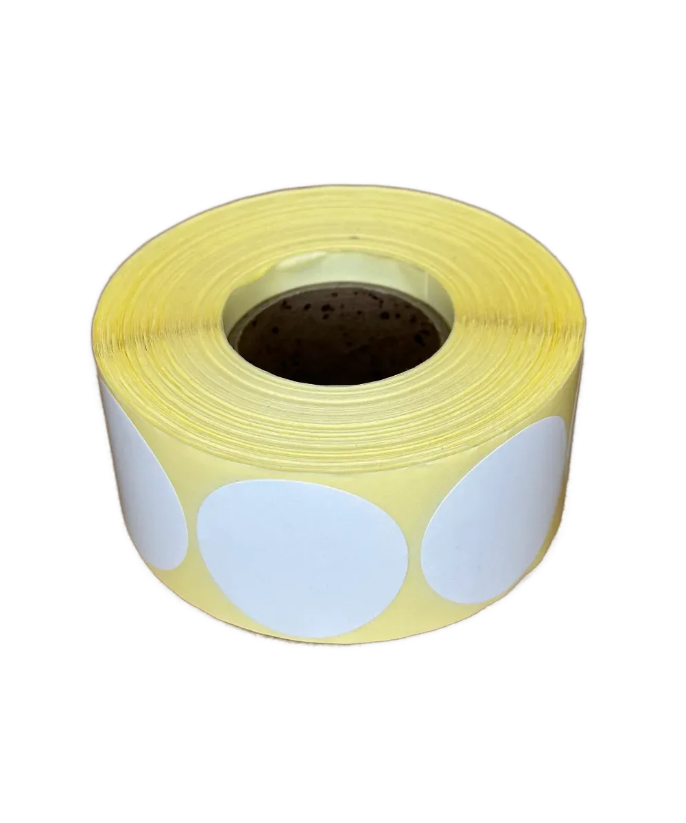Semi-Gloss, Hotmelt, 40 mm x 40mm, 1up, c40, 1000 per roll-Circular