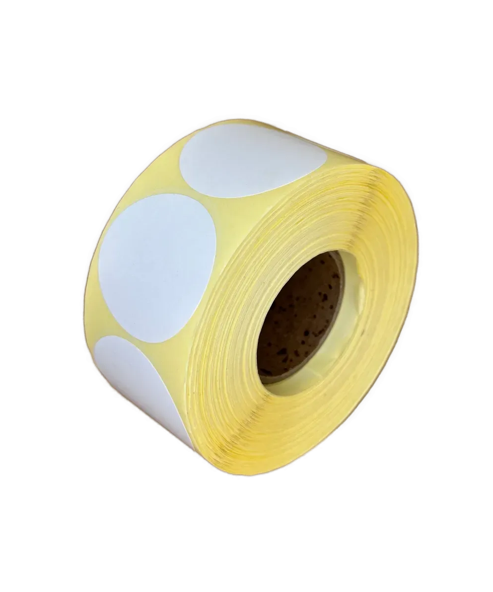 Semi-Gloss, Hotmelt, 40 mm x 40mm, 1up, c40, 1000 per roll-Circular