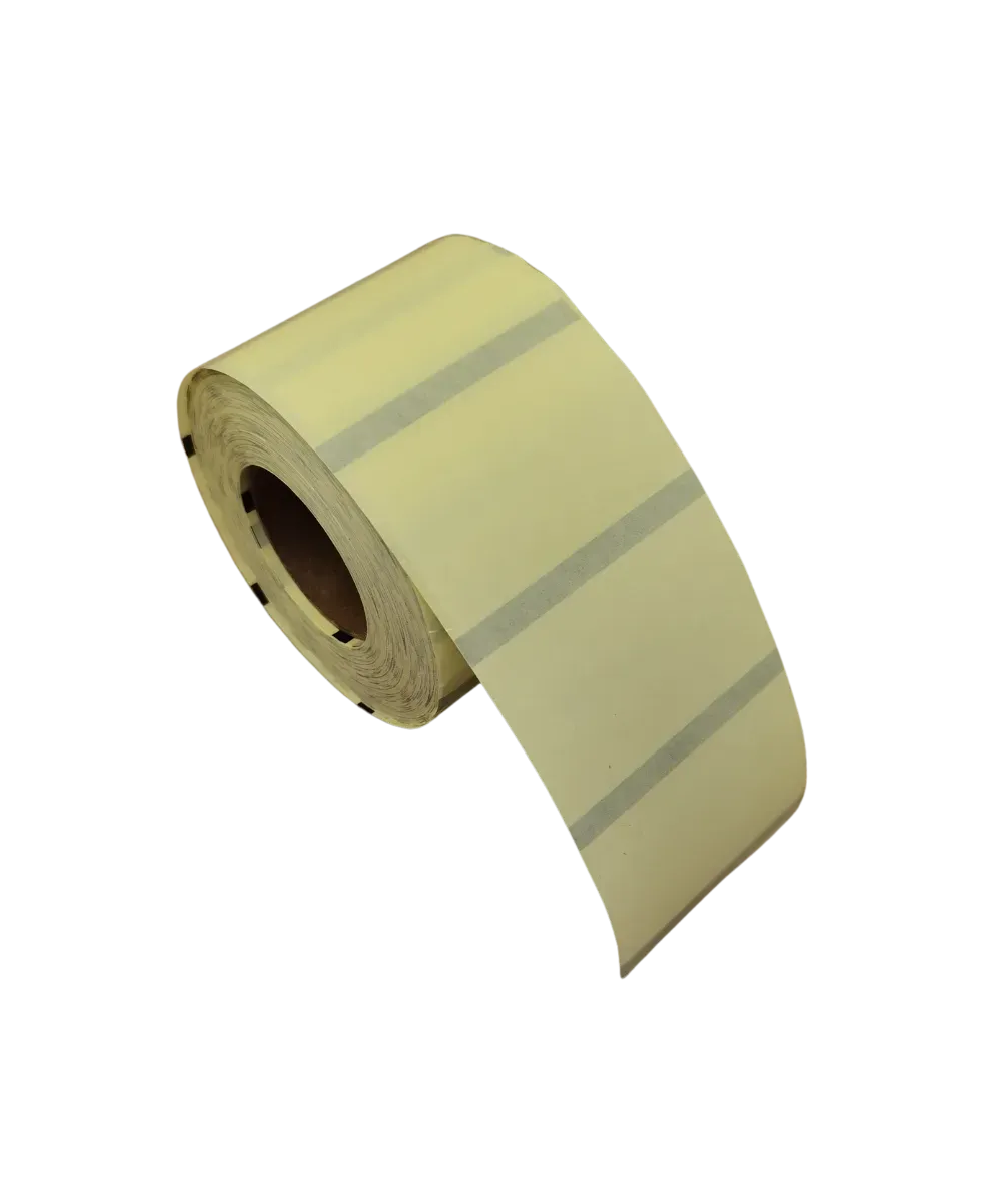 Polyprop, Hotmelt, 60mm x 40mm, 1up, c40, 1000 per roll,Clear-Black sensor line