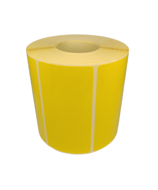Yellow Semi-Gloss Thermal Transfer Labels 100mm x 50mm - 1000 Labels