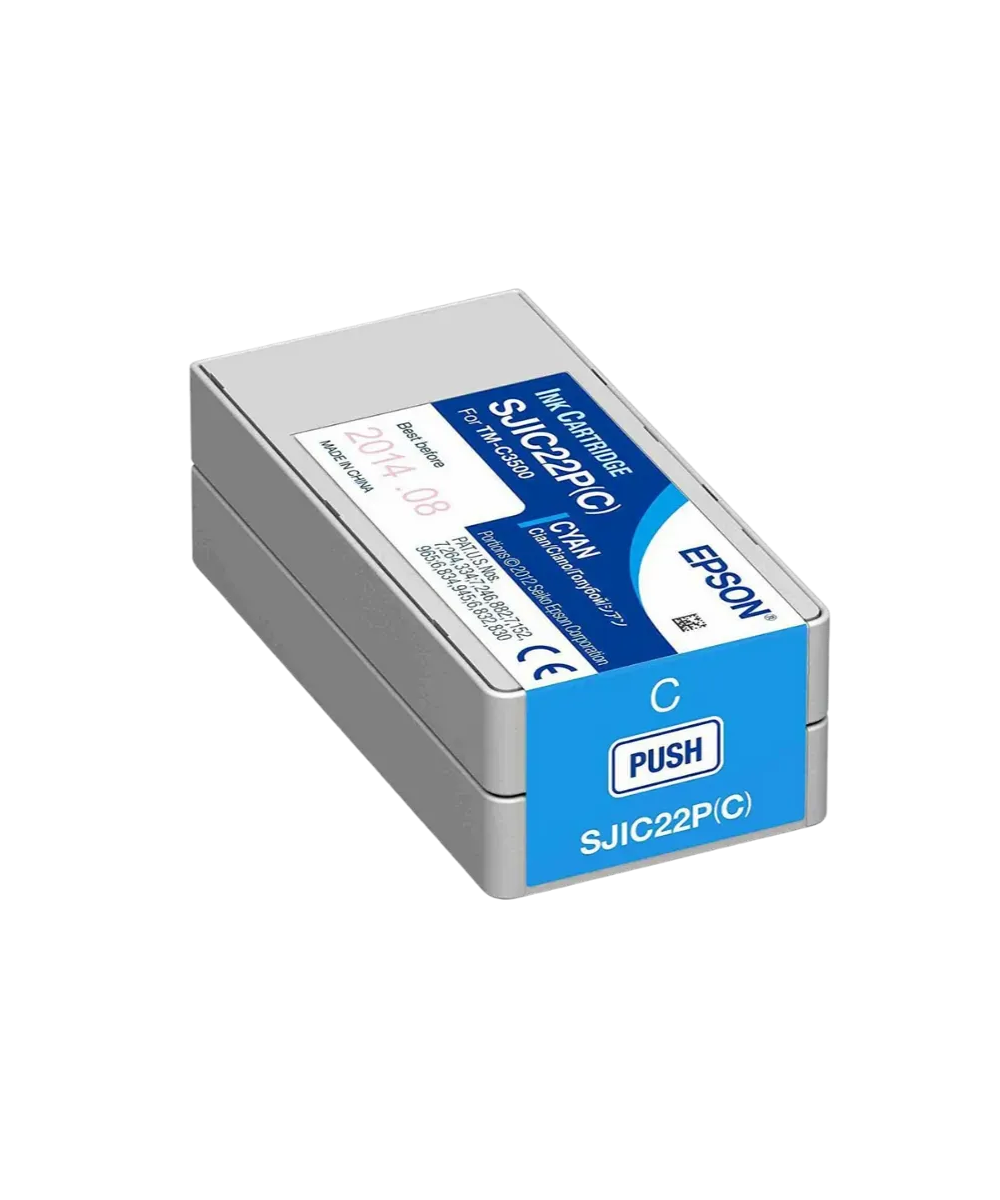 Epson SJIC22P C Cyan Ink Cartridge for TM-C3500 Printer