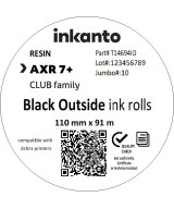 110mm x 91M inkanto CSO AXR7+ Premium Resin Thermal Transfer Ribbon Half Inch Core