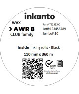 110mm x 360M CSI AWR8 Standard Wax Thermal Transfer Ribbon 1 Inch Core