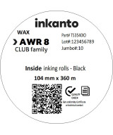 104mm x 360m CSI AWR8 Standard Wax Thermal Transfer Ribbon 1 Inch Core