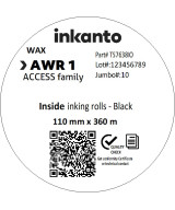 110mm x 360M inkanto CSI AWR 1 Economy Wax Thermal Transfer Ribbon 1 Inch Core