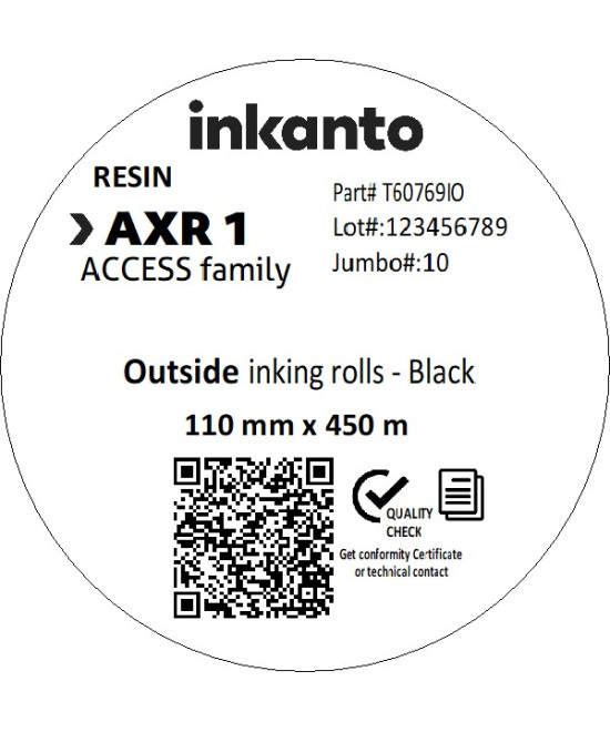 110mm x 450M inkanto CSO AXR1 Standard Resin Thermal Transfer Ribbon