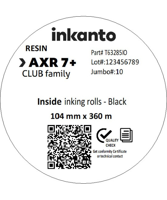 104mm x 360M inkanto CSI AXR7+ Premium Resin Thermal Transfer Ribbon 1 Inch Core