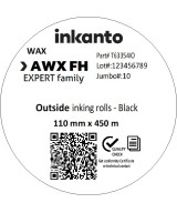 110mm x 450M inkanto CSO AWXFH Premium Wax Thermal Transfer Ribbon 1
