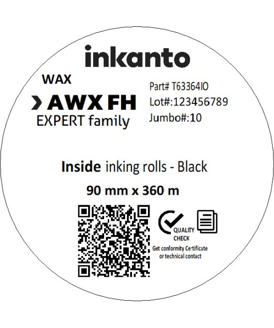 90mm x 360M inkanto CSI AWXFH Premium Wax Thermal Transfer Ribbon 1 I