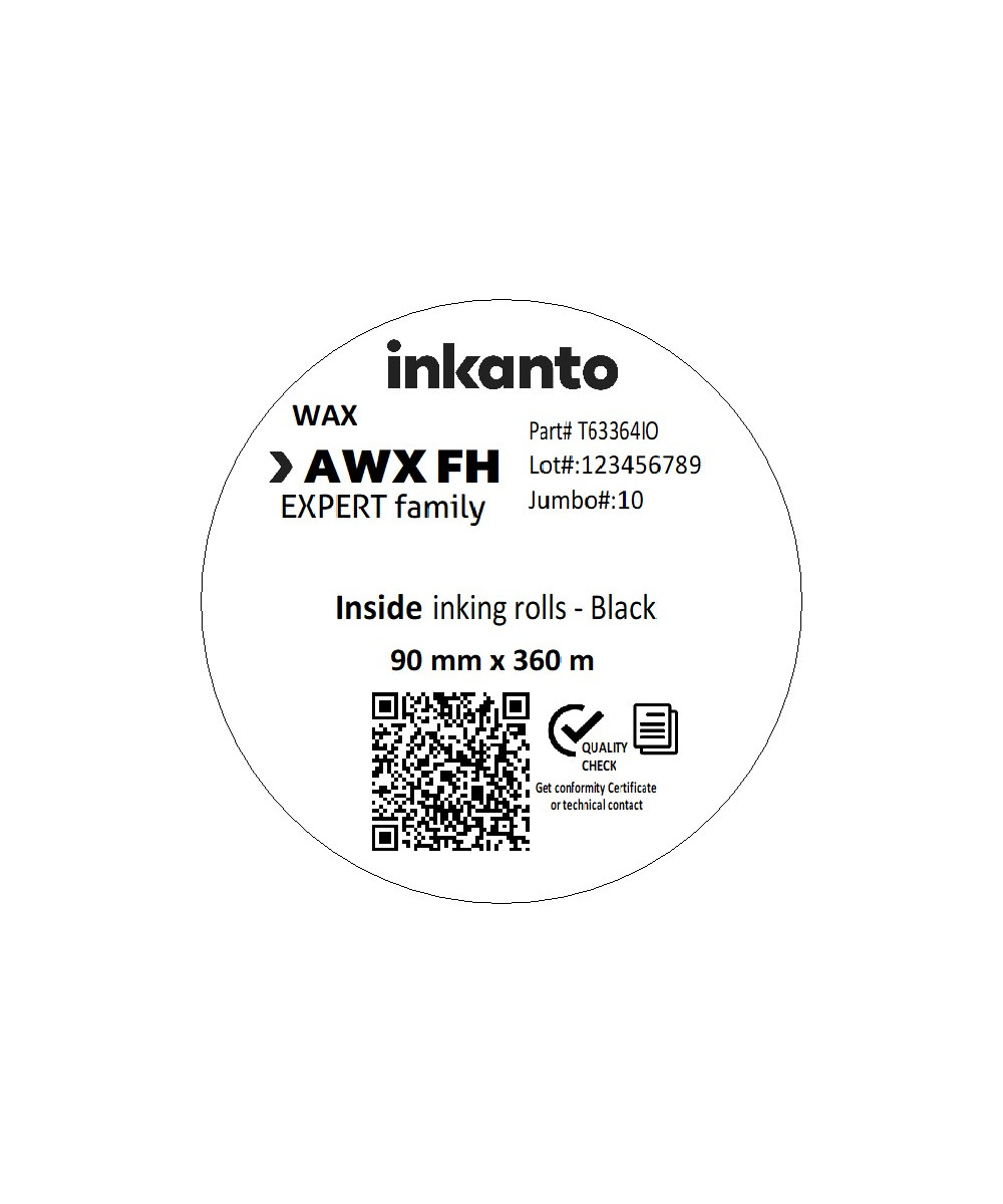 90mm x 360M inkanto CSI AWXFH Premium Wax Thermal Transfer Ribbon 1 I
