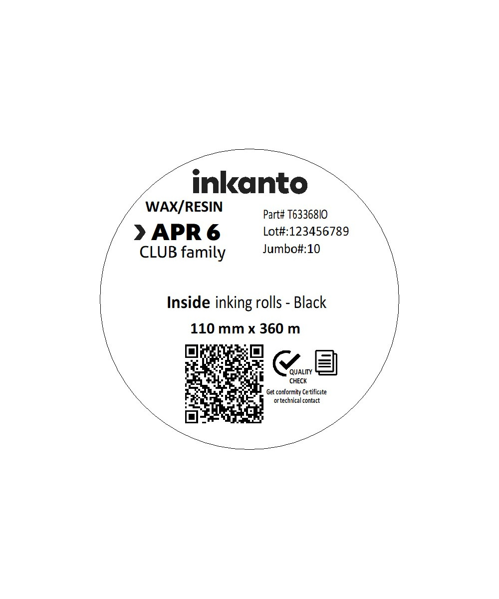110mm x 360M inkanto CSI APR 1 Standard Wax / Resin Thermal Transfer