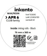 Inkanto CSI APR6 76mm x 360M Premium Wax/Resin Thermal Ribbon