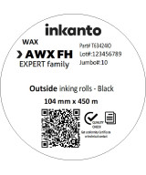 104mm x 450M inkanto CSO AWXFH Premium Wax Thermal Transfer Ribbon 1 Inch Core