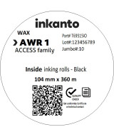 Inkanto AWR1 Economy Wax Thermal Transfer Ribbon 104mm x 360m Black