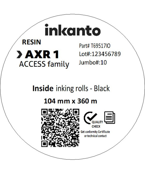 104mm x 360M inkanto CSI AXR1 Resin Thermal Transfer Ribbon
