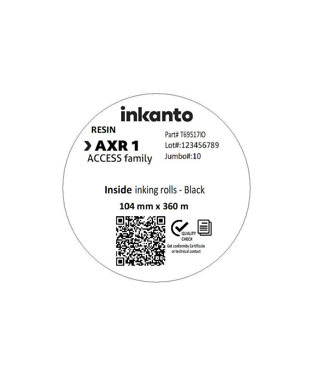 104mm x 360M inkanto CSI AXR1 Resin Thermal Transfer Ribbon