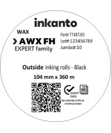 104mm x 360M inkanto CSO AWXFH Premium Wax Thermal Transfer Ribbon 1 Inch Core