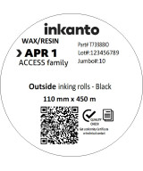 110mm x 450M inkanto CSO APR1 Wax/Resin Thermal Transfer Ribbon