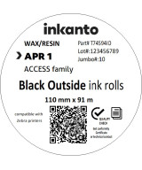 110mm x 91M inkanto CSO APR1 Standard Wax/Resin Thermal Transfer Ribbon Half Inch Core
