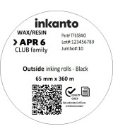 65mm x 360M inkanto CSO APR6 Premium Wax/Resin Thermal Transfer Ribbo