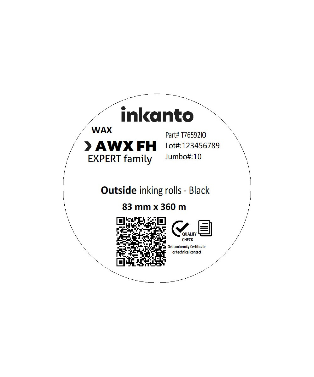 83mm AWXFH Premium Wax Ribbon | Barcode Direct
