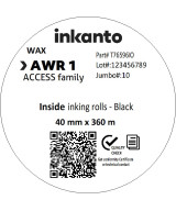 40mm x 360M inkanto CSI AWR1 Economy Wax Thermal Transfer Ribbon 1 Inch Core
