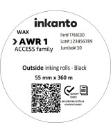 Inkanto CSO AWR1 55mm x 360M Economy Wax Thermal Transfer Ribbon