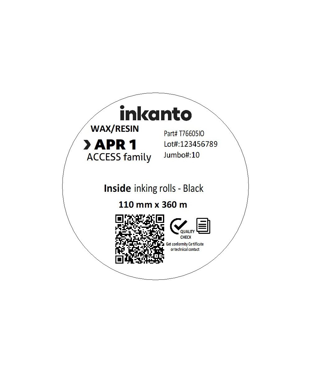 110mm x 360M inkanto CSI APR1 Standard Wax/Resin Thermal Transfer Rib