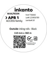 110mm x 360M inkanto CSO APR1 Standard Wax/Resin Thermal Transfer Rib